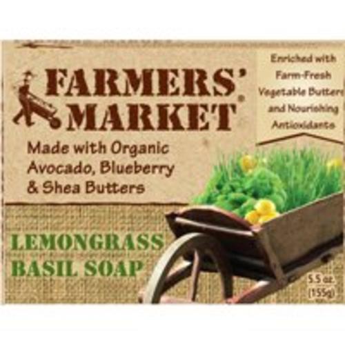 Farmers' Market 946872082 Organic Bar Soap, Lemongrass & Basil