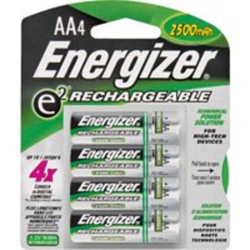 Energizer NH15BP-4 Rechargeable Battery, AA, 4 Pack