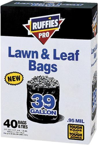 Ruffies 618871 Lawn & Leaf Bags, 39 Gallon, 40 Count