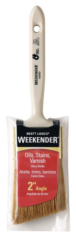 Bestt Liebco 501606300 Weekender China Bristle Angle Sash Paint Brush, 2"