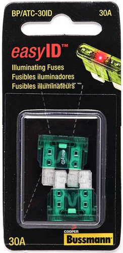 Cooper Bussmann BP/ATC-30ID easyID ATC Illuminating Blade Fuse, 30 Amp