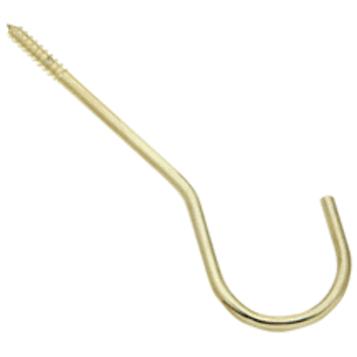 Stanley Hardware 275-214 Ceiling Hooks, Brass, 6"