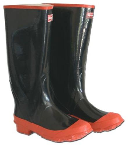 Boss 2KP5221-13 Rubber Knee Boot, Size 13, Black & Red