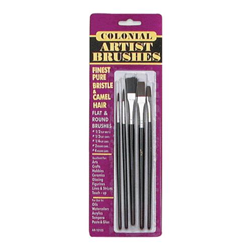 Premier Paint Roller 10105 Utility Carded Artist Brush, 5 Piece