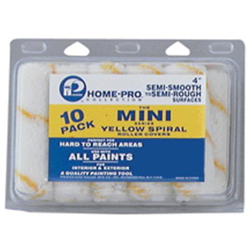 Premier Paint Roller 84072 Yellow/White-Spiral Mini-Roller, 10/Pk