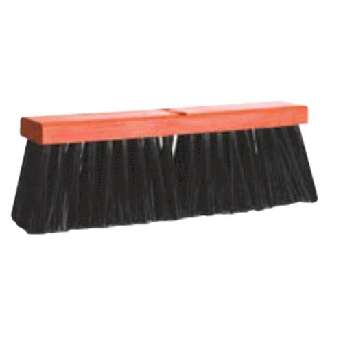 DQB 08514 Poly Push Broom Head Only 18" Black