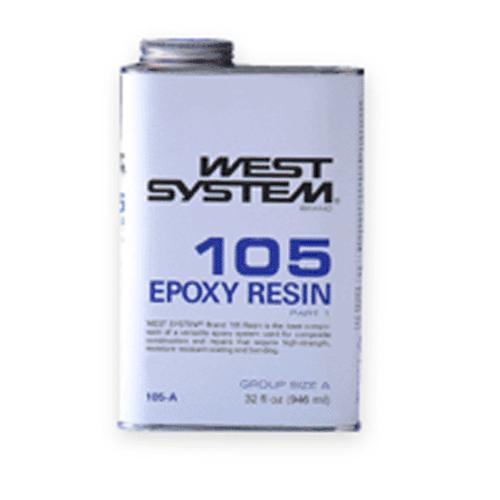 West System 105A Epoxy Resin 1 Quart, Clear