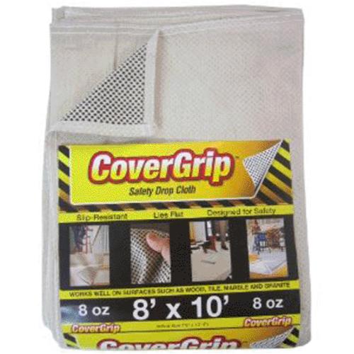 CoverGrip 081008 Slip Resistant Canvas Drop Cloth 8'x10'