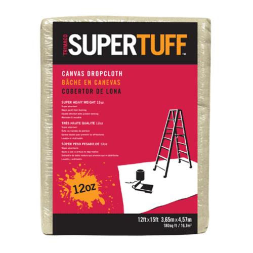 Trimaco 51203 Canvas Drop Cloth 12' x 15', Beige