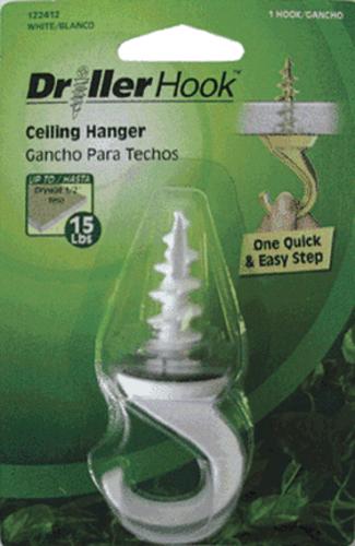 Hillman Fasteners 122412 Driller Ceiling Hook, White
