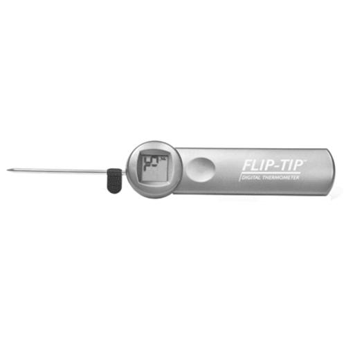 Charcoal Companion CC4075 Flip-Tip Digital Thermometer, Probe Length 4.33"