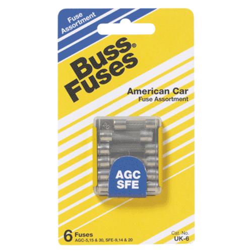 Cooper Bussmann BP-AGC-SFE-A5-RP Glass Fuse Assortment Kit, 6-Piece