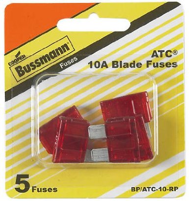Cooper Bussmann BP/ATC-10-RP ATC Automotive Blade Fuse, 10 Amp, Red