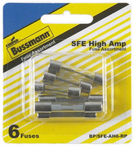 Cooper Bussmann BP/SFE-AH6-RP Automotive Fuse Assortment, 6-Piece
