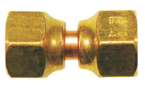 JMF 47212 Swivel Flare Connector 1/2"x1/2", Yellow Brass