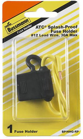 Cooper Bussmann BP/HHG-RP ATC In-Line Fuse Holder with Cover, 30 Amp