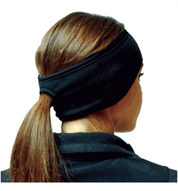 Hot Headz W-PEX-PON-100 Pony Tail Ear Warmer, Black