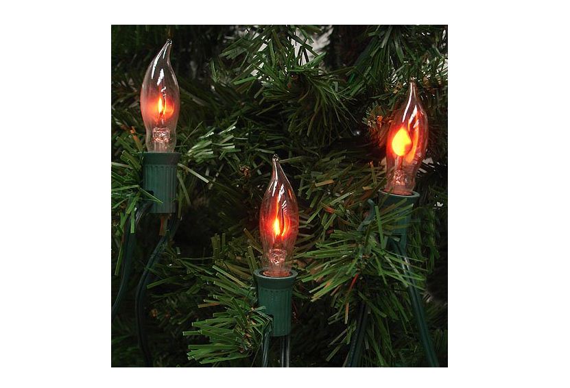 Brite Star 37-528-23 Flickering Flame Light Set, 7 Clear Bulbs