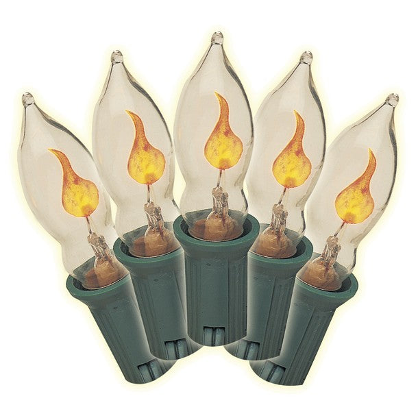 Brite Star 37-528-23 Flickering Flame Light Set, 7 Clear Bulbs
