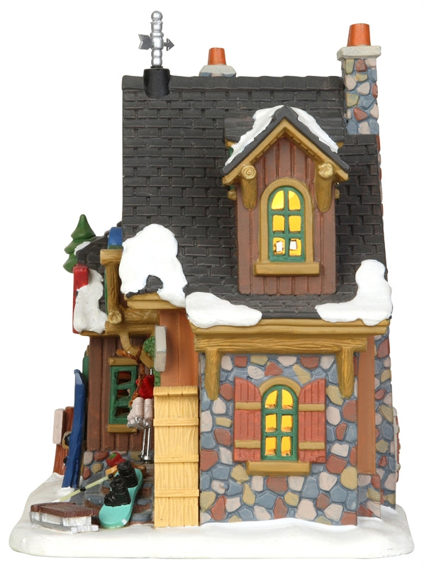 Lemax 25369 Winter Sport Haus Porcelain Village House, 10.5" H x 9.6" W