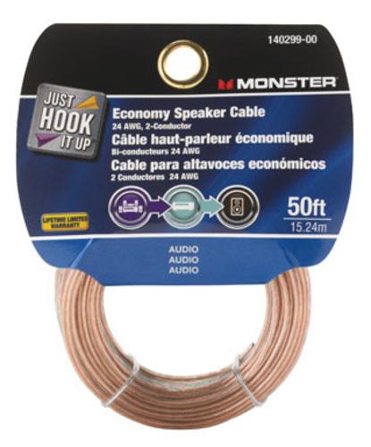 Monster 140299-00 Economy Grade Speaker Wire, 50'
