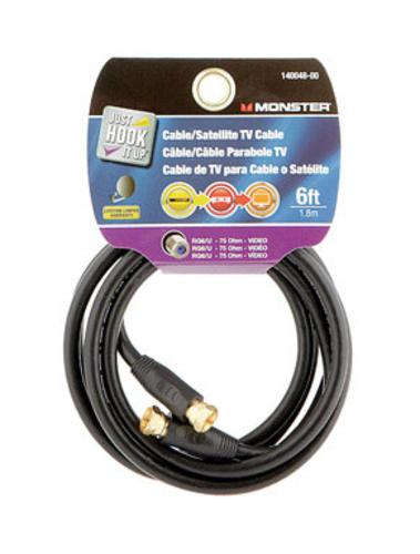 Monster 140048-00 Video Coaxial Cable Digital, 6', Black