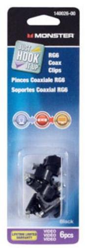 Monster 140026-00 RG6 Coax Cable Clips, 75 Ohm