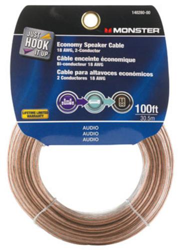 Monster 140280-00 Economy Grade Speaker Wire, 100'