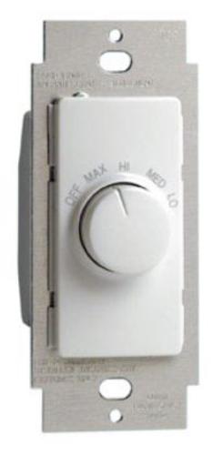 Leviton R24-RTF01-10W Decora Style Rotary Fan Speed Control, 1.5 Amp