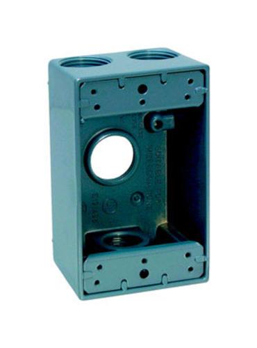 Sigma Electric 14255 Deep Outlet Box, Gang, Three 1/2" Holes