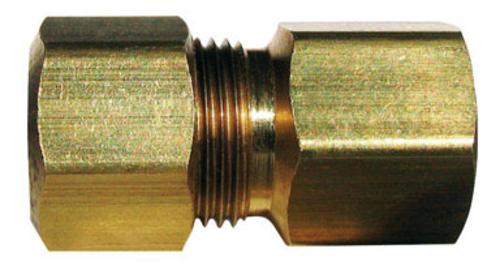 JMF 4338224 Connector Compression, 3/8" x 1/4", Yellow Brass