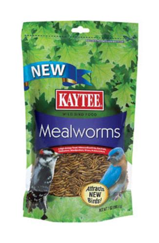 Kaytee 100505653 Wild Bird Mealworms Pouch, 7 oz.