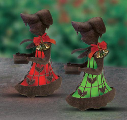 Garden Meadow C700BT Holiday Singing Girl Caroler, 18"x6.3"