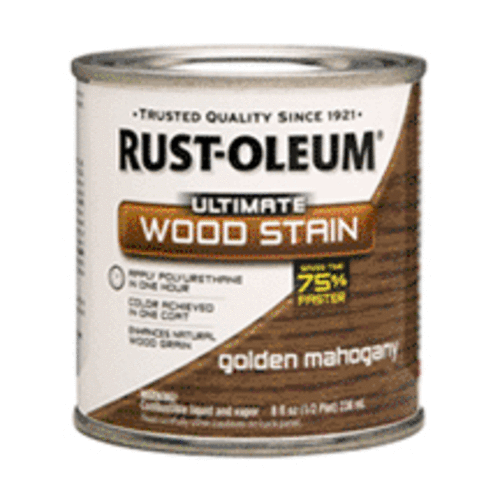 Rust-Oleum 260371 Ultimate Wood Stain, Golden Mahogany, 1/2 Pint