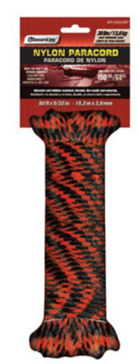 SecureLine NPC1503250BT Survival Bracelet Paracord, Nylon, 5/32" x 50'
