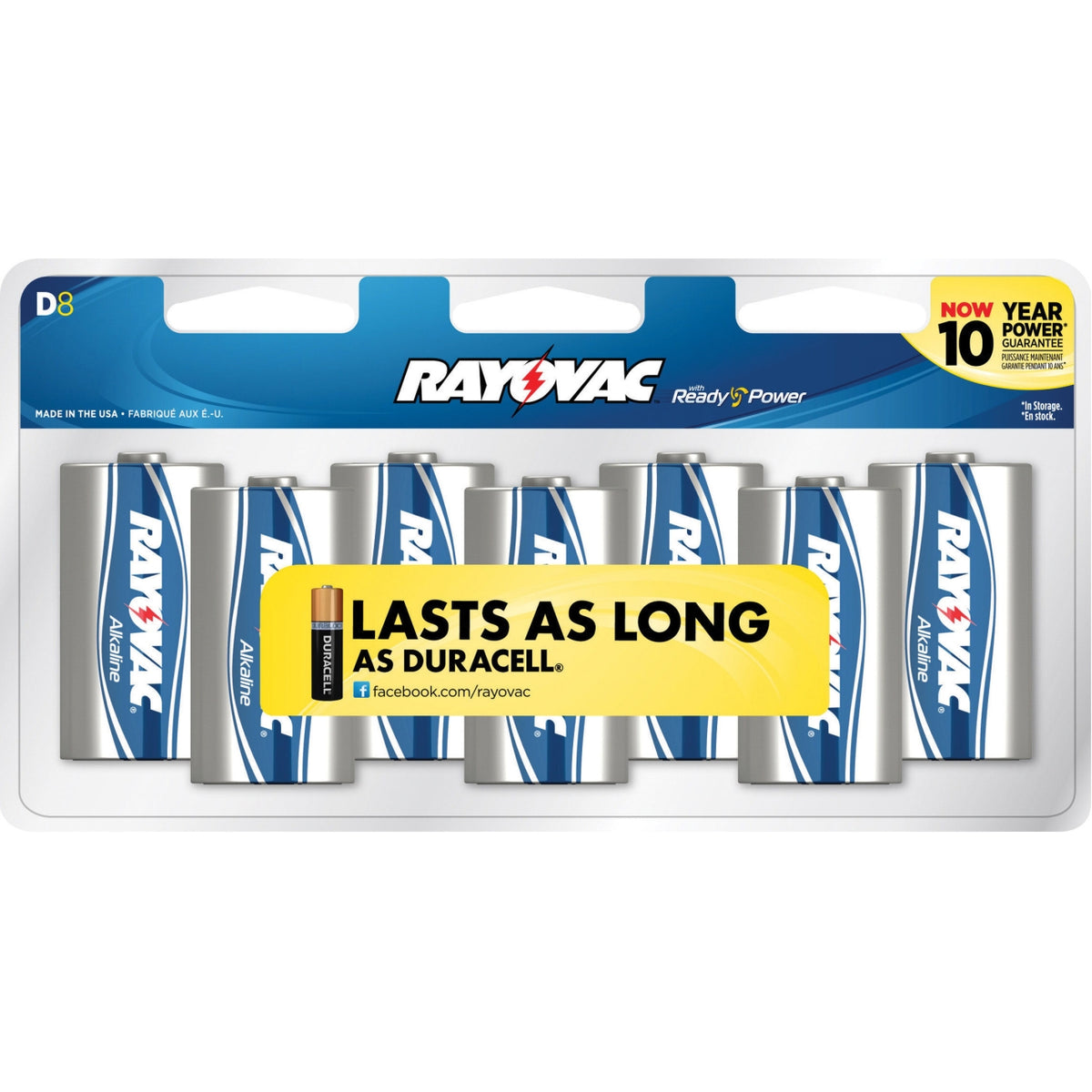 Rayovac 813-8CF D Alkaline Battery