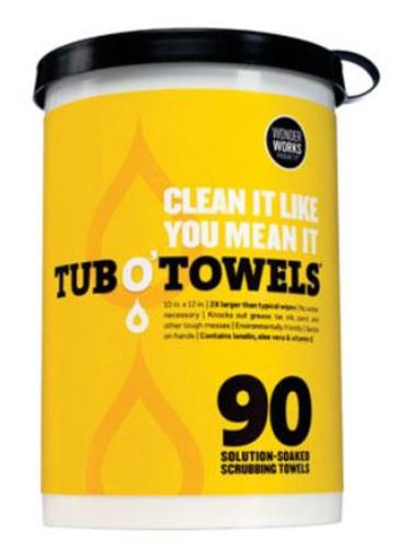 Tub O'Towels TW90 Scrubbing Wipes, 10" x 12", 90 Count
