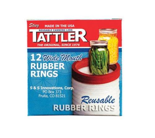 Tattler 1021 Wide Mouth Replacement Rubber Rings, Count of 12