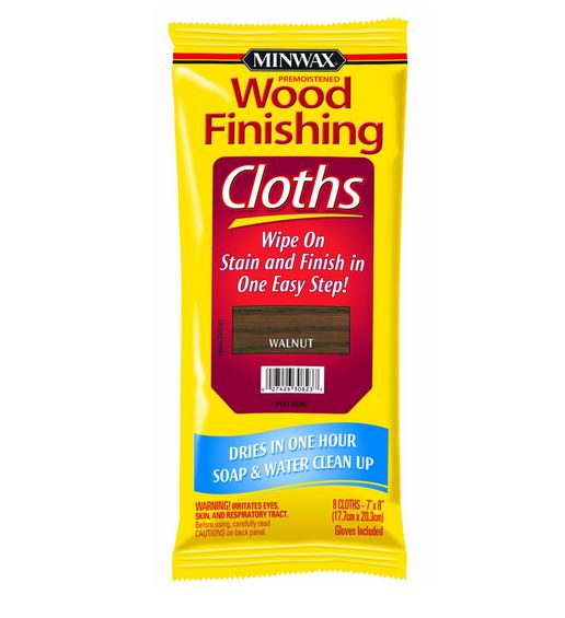 Minwax 30823 Wood Finishing Cloths Walnut