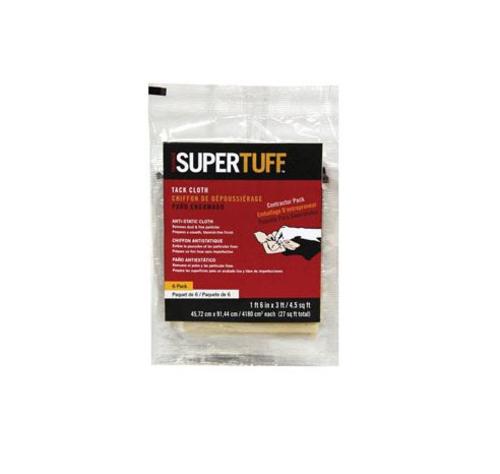 Trimaco 10506 Supertuff Tack Cloth, 18" x 36", 6-Pack