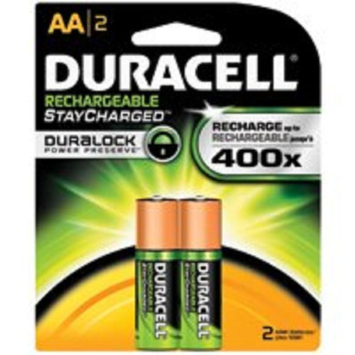 Duracell 66153 Rechargeable Battery, 2 AA