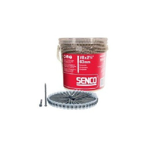 Senco 08S250W497 Collated Composite Deckscrew 2-1/2", Brown