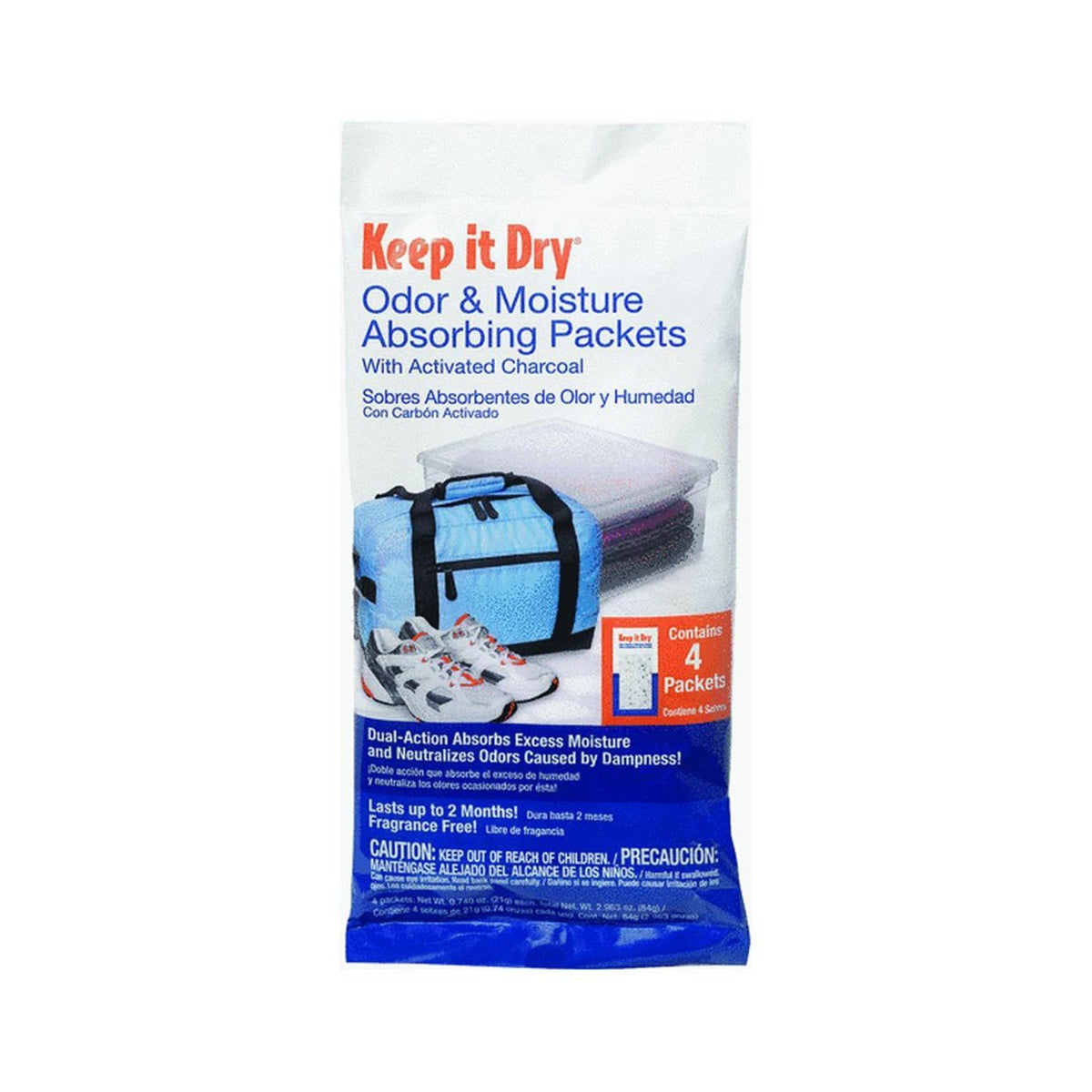 Willert 63.6T Keep It Dry Odor & Moisture Absorbing Packets, 4 Pack