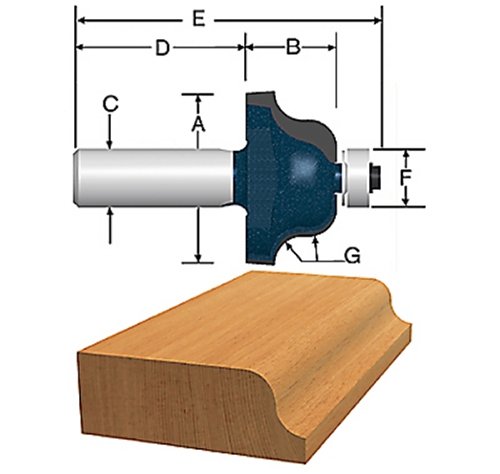 Bosch 85270MC Carbide Tipped Roman Ogee Bit, 5/32" x 5/8"