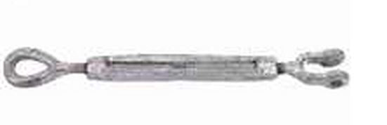 Baron 18-1/2X6 Jaw/Eye Turnbuckle, 1/2" x 6", Galvanized