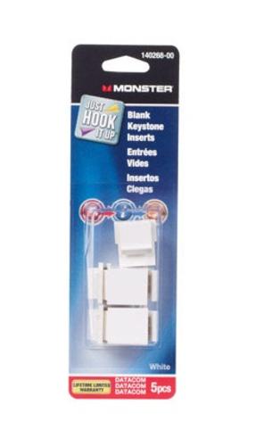 Monster 140268-00 Blank Keystone Insert, White