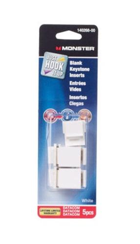 Monster 140268-00 Blank Keystone Insert, White