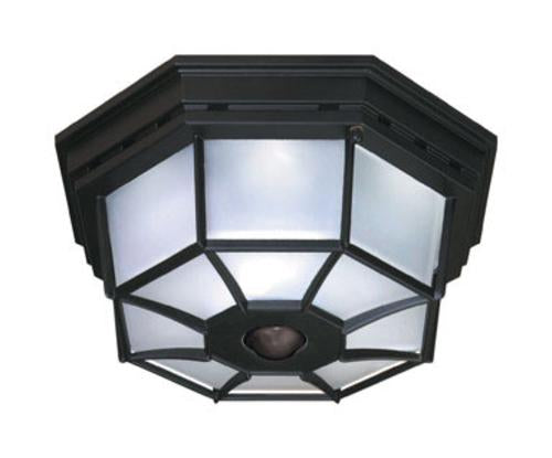 Heath Zenith HZ-4300-BK Motion Activated Outdoor Ceiling Light, Black