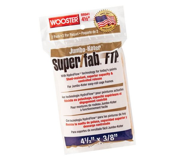 Wooster RR941-4-1/2 Super/Fab Ftp Roller Cover, 3/8", 4-1/2", 2/PK