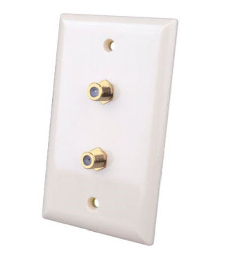 Monster 141092-00 Just Hook It Up Video Dual Coaxial Wall Plate, 75 OHM